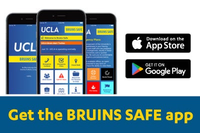 Download Bruins Safe app from the app store or google play